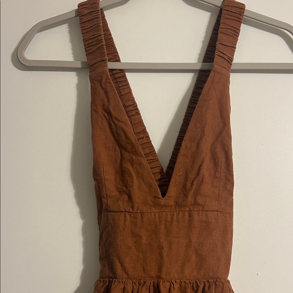 Abercrombie & Fitch Orange/Brown Backless Dress - Picture 4 of 9